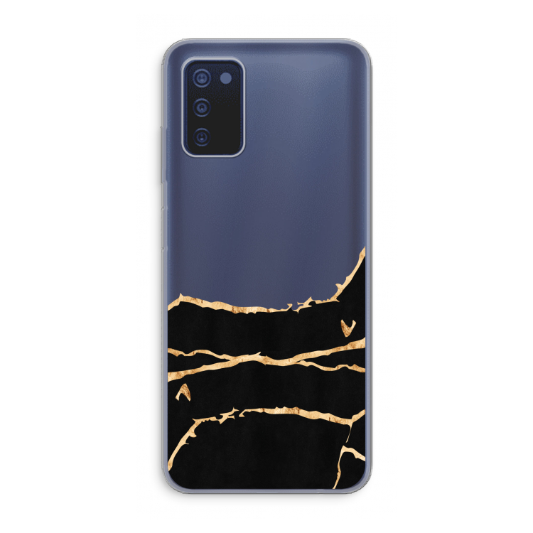 Gouden marmer: Samsung Galaxy A03s Transparant Hoesje