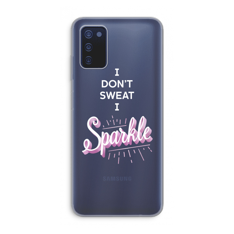 Sparkle quote: Samsung Galaxy A03s Transparant Hoesje