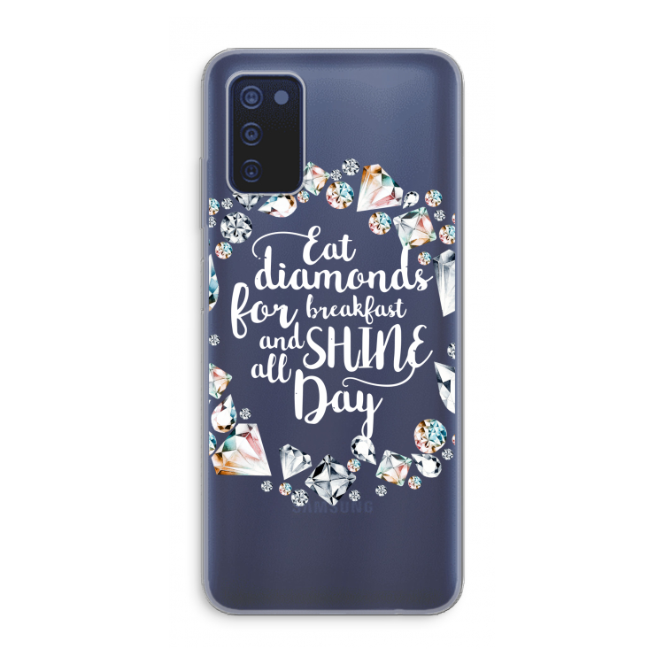 Diamonds: Samsung Galaxy A03s Transparant Hoesje