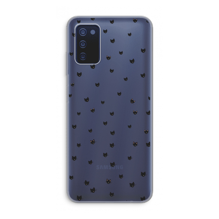 Kleine kattenkopjes: Samsung Galaxy A03s Transparant Hoesje