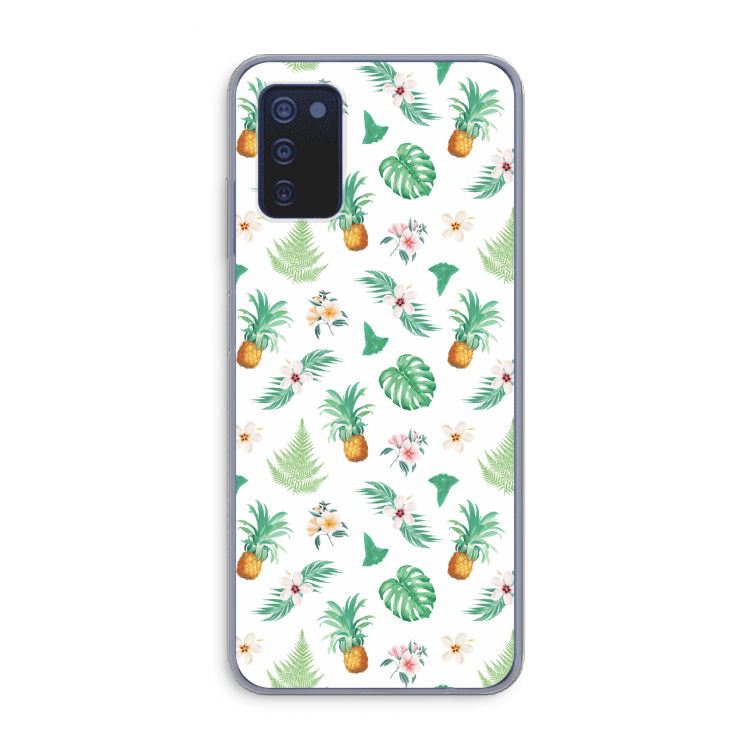 Ananas bladeren: Samsung Galaxy A03s Transparant Hoesje