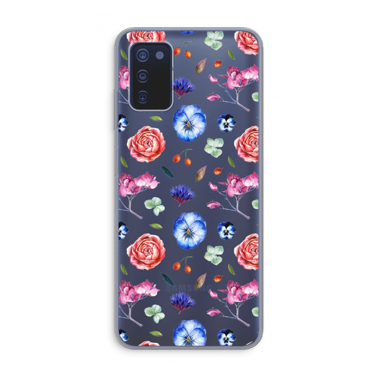 Bloemetjes: Samsung Galaxy A03s Transparant Hoesje