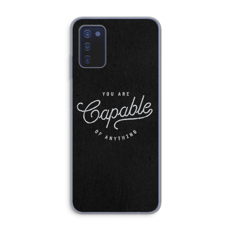 Capable: Samsung Galaxy A03s Transparant Hoesje