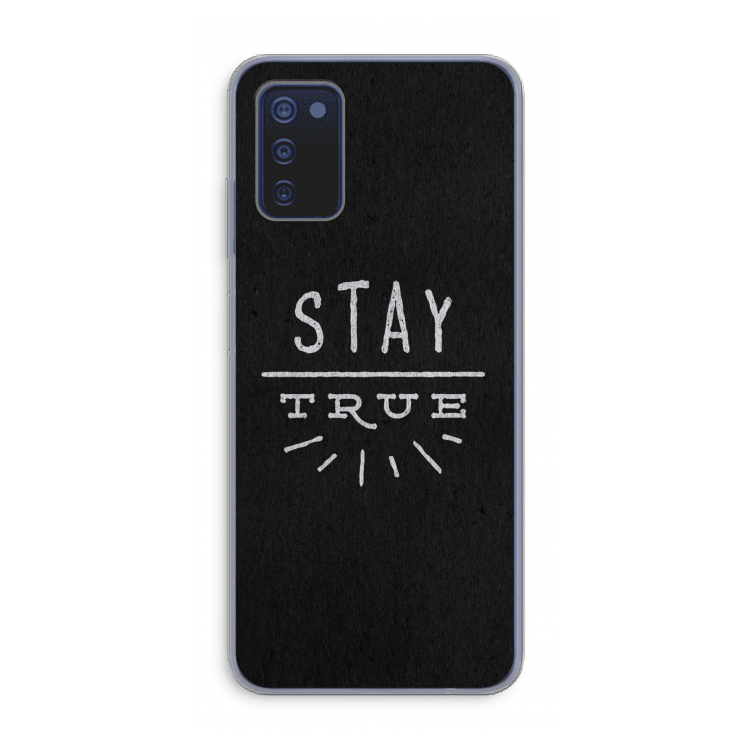 Stay true: Samsung Galaxy A03s Transparant Hoesje