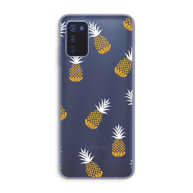 Ananasjes: Samsung Galaxy A03s Transparant Hoesje