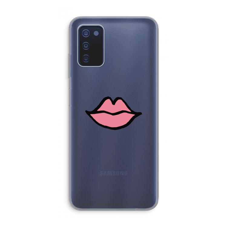 Kusje: Samsung Galaxy A03s Transparant Hoesje
