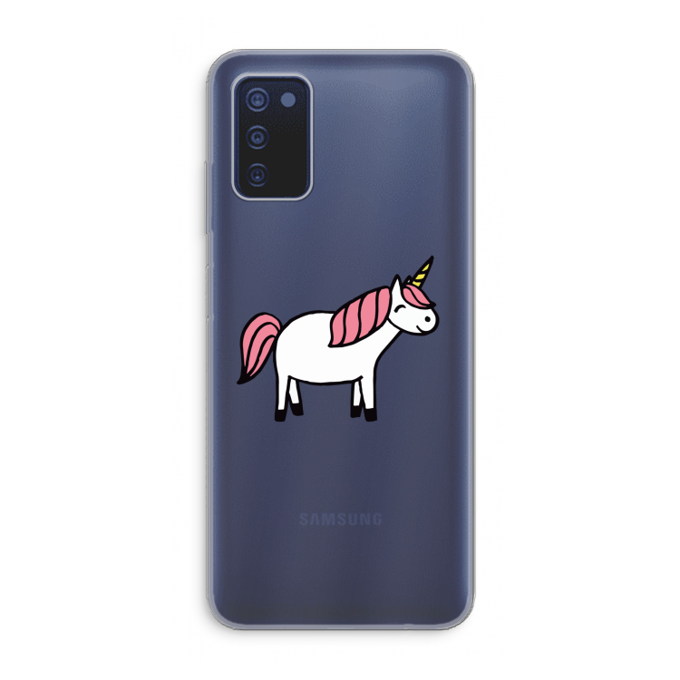 Eenhoorn: Samsung Galaxy A03s Transparant Hoesje