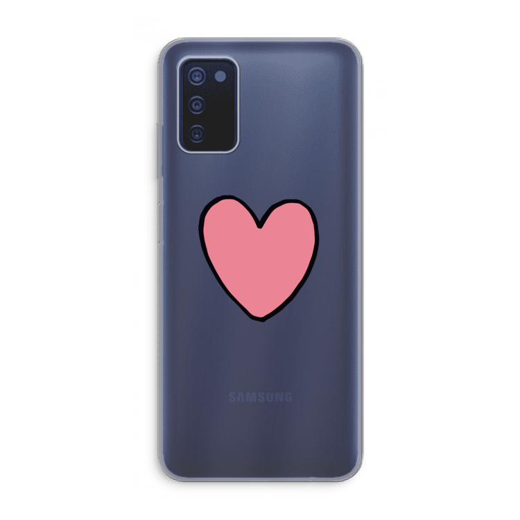 Hartje: Samsung Galaxy A03s Transparant Hoesje