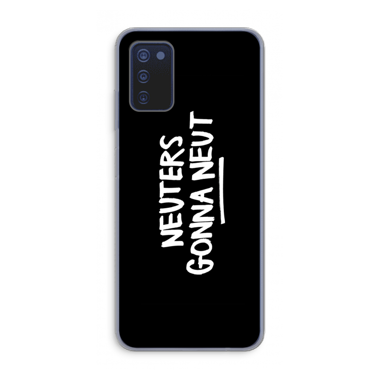 Neuters (zwart): Samsung Galaxy A03s Transparant Hoesje