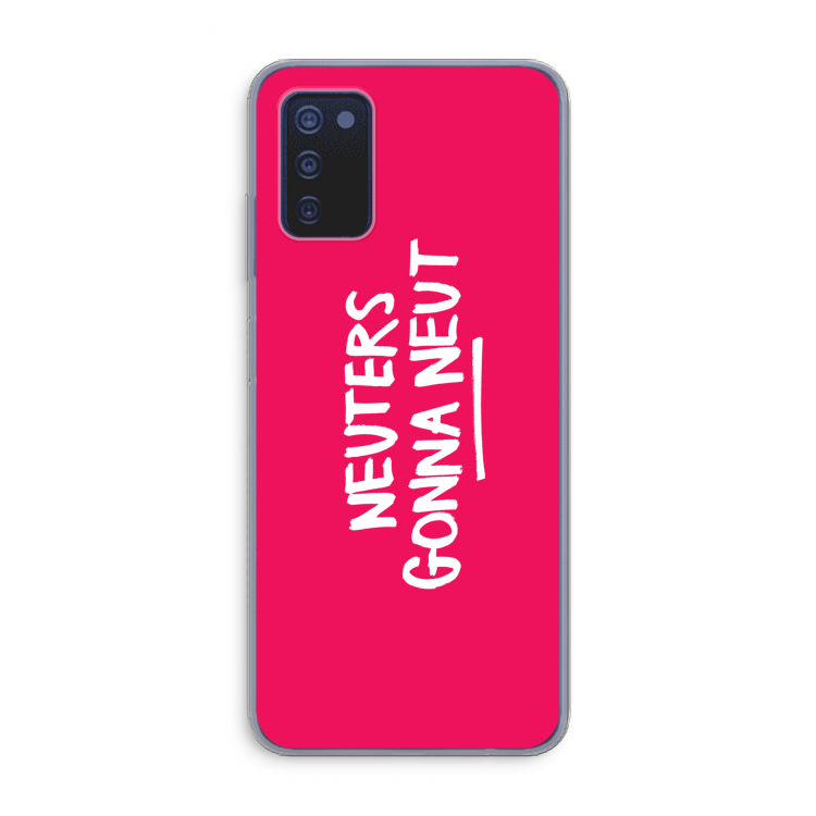Neuters (roze): Samsung Galaxy A03s Transparant Hoesje