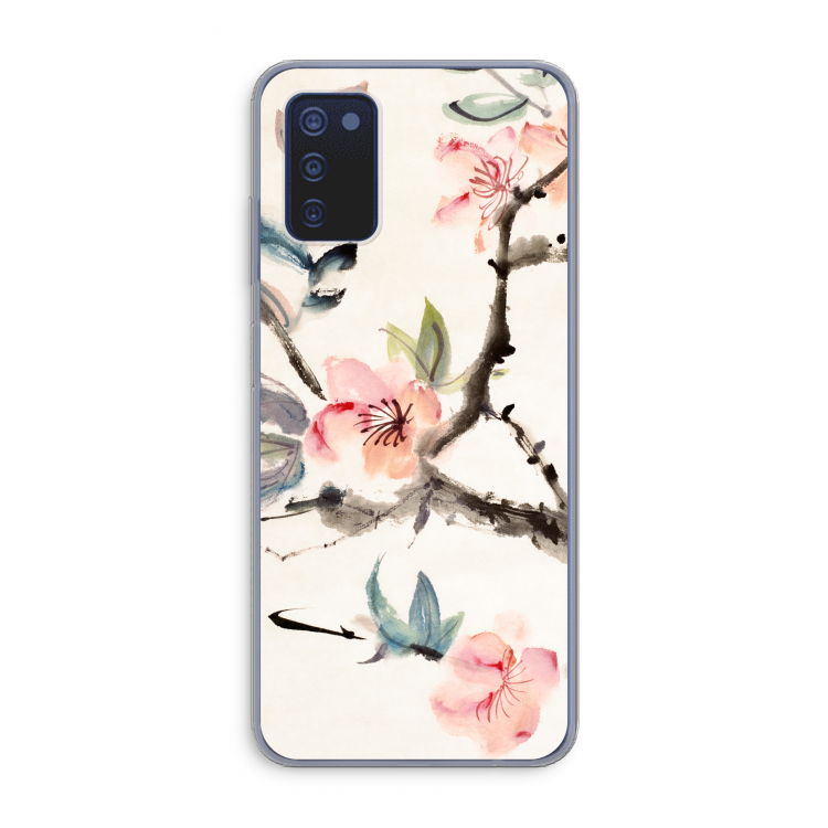 Japanse bloemen: Samsung Galaxy A03s Transparant Hoesje