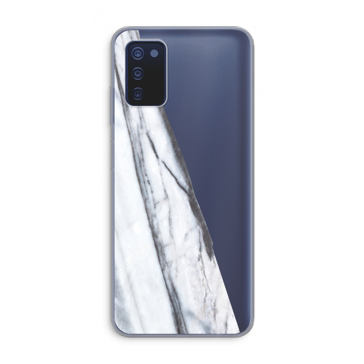 Gestreepte marmer: Samsung Galaxy A03s Transparant Hoesje