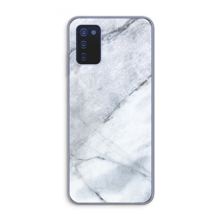 Witte marmer: Samsung Galaxy A03s Transparant Hoesje