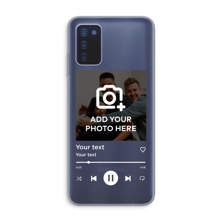 Music Player: Samsung Galaxy A03s Transparant Hoesje