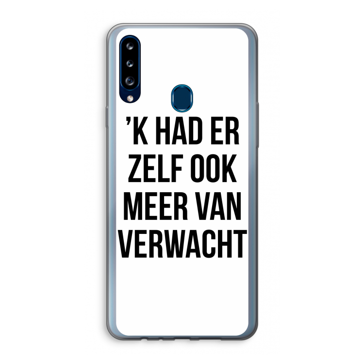 Meer verwacht: Samsung Galaxy A20s Transparant Hoesje