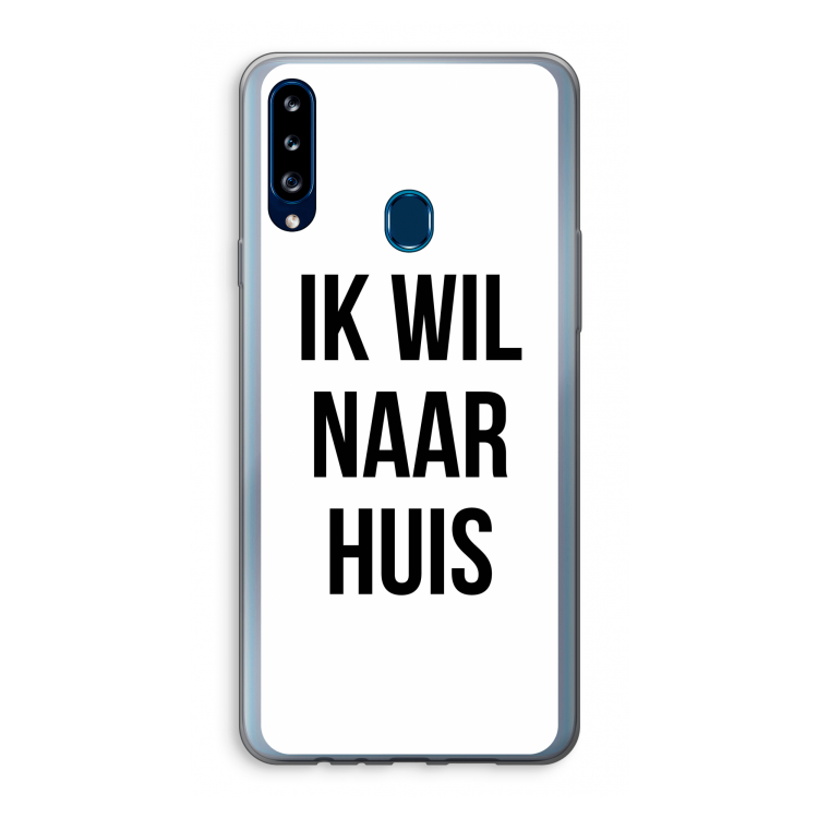 Ik wil naar huis: Samsung Galaxy A20s Transparant Hoesje