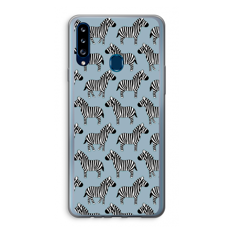Zebra: Samsung Galaxy A20s Transparant Hoesje