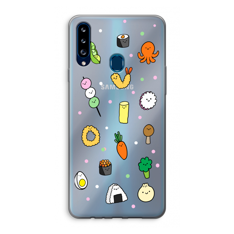 Happy bento friends: Samsung Galaxy A20s Transparant Hoesje