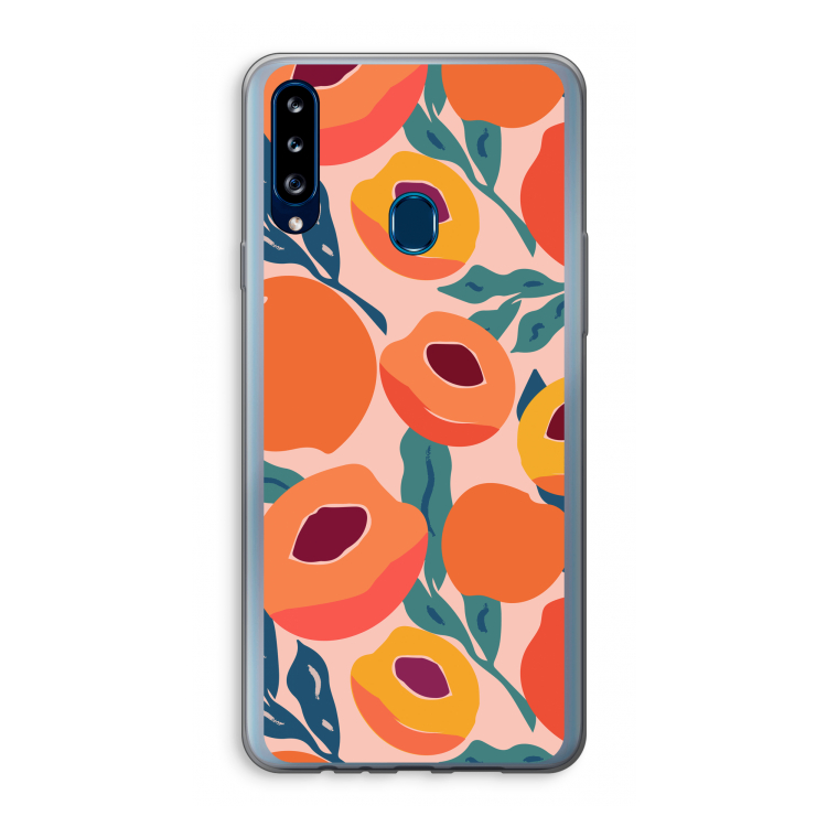 Perzik: Samsung Galaxy A20s Transparant Hoesje