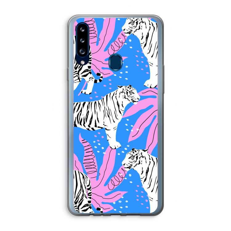 Tijger: Samsung Galaxy A20s Transparant Hoesje