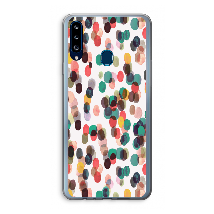 Tropical Dots: Samsung Galaxy A20s Transparant Hoesje
