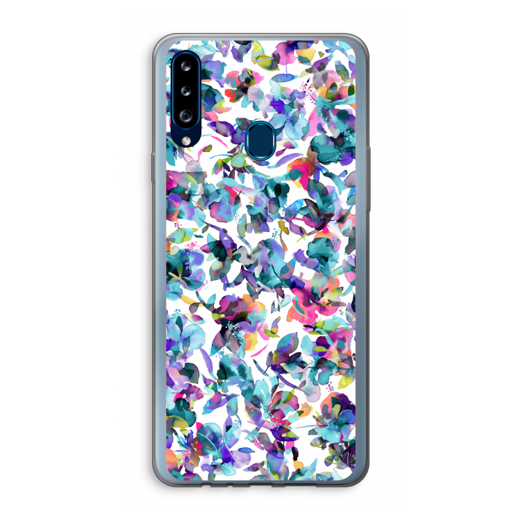 Hibiscus Flowers: Samsung Galaxy A20s Transparant Hoesje
