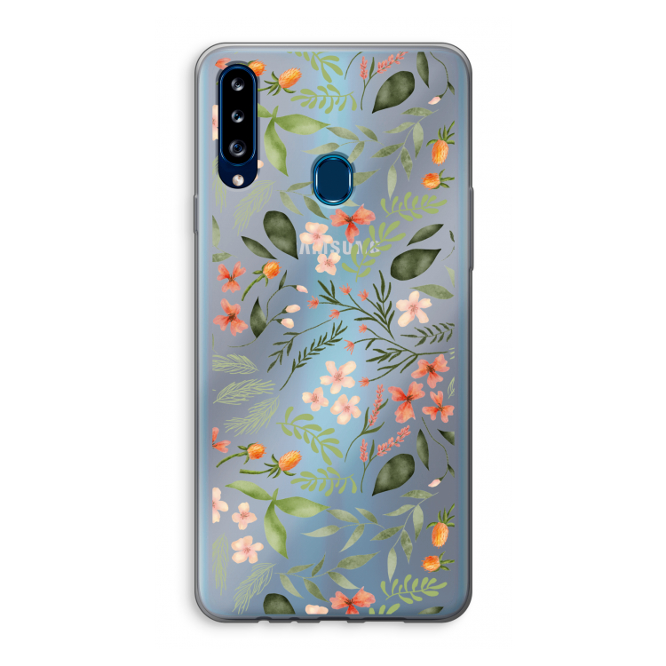 Sweet little flowers: Samsung Galaxy A20s Transparant Hoesje