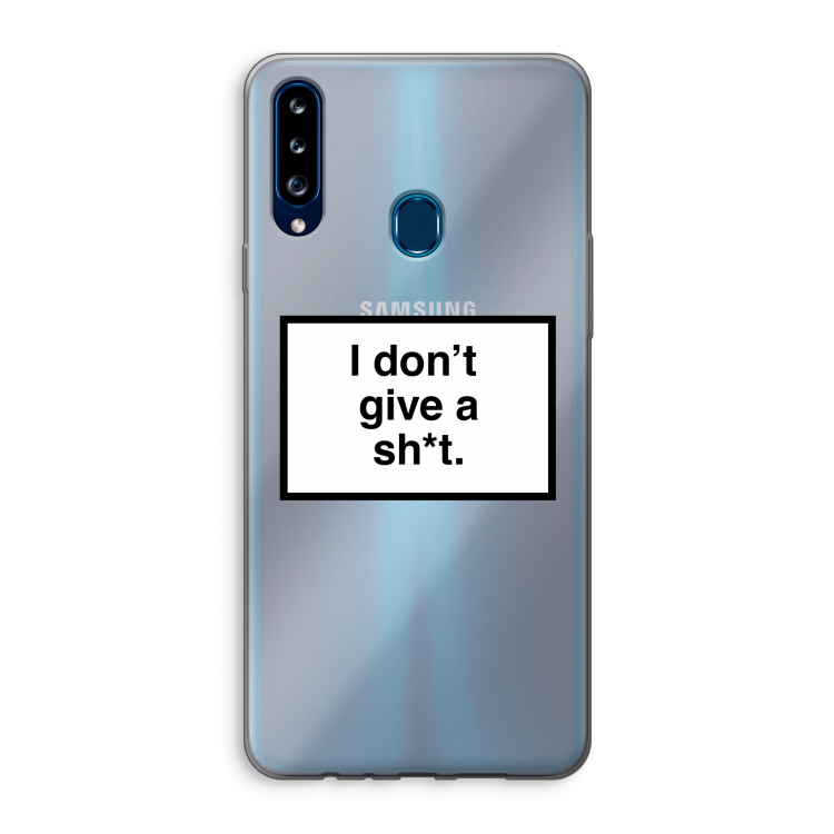 Don't give a shit: Samsung Galaxy A20s Transparant Hoesje