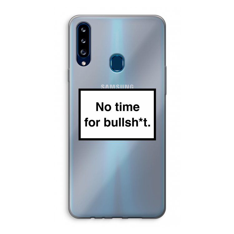 No time: Samsung Galaxy A20s Transparant Hoesje