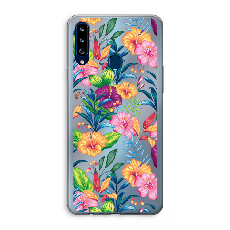 Tropisch 2: Samsung Galaxy A20s Transparant Hoesje