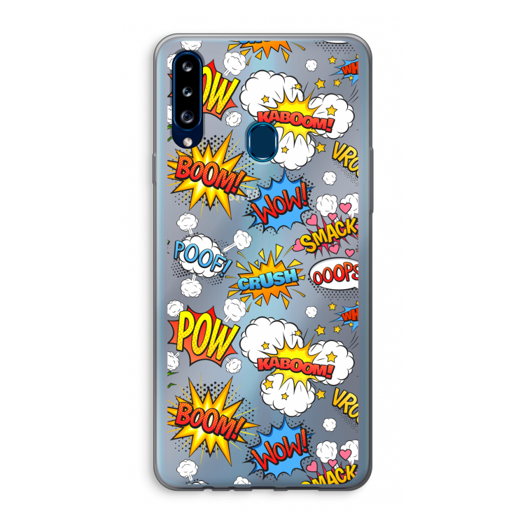 Pow Smack: Samsung Galaxy A20s Transparant Hoesje