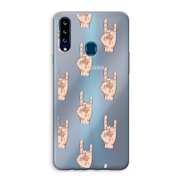 Rock: Samsung Galaxy A20s Transparant Hoesje