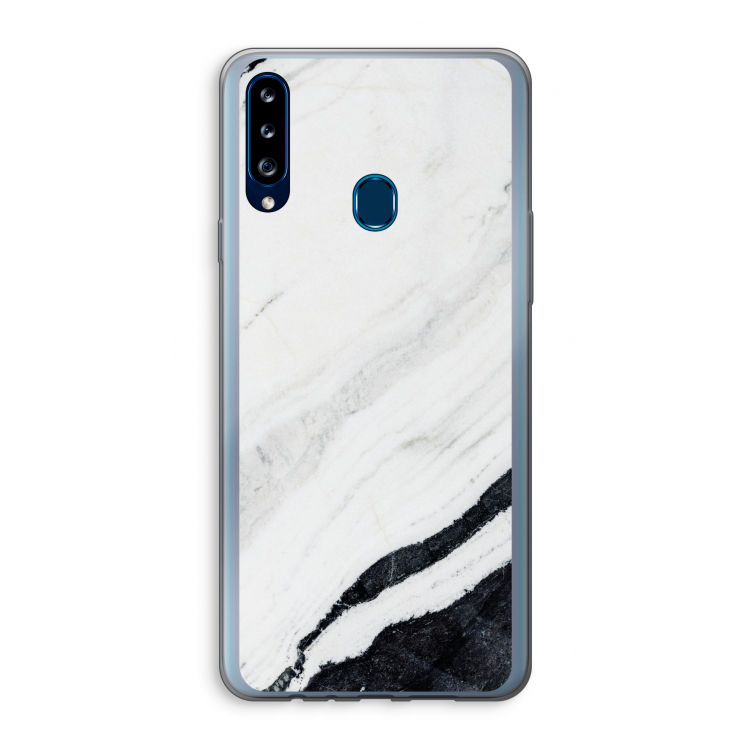 Elegante marmer: Samsung Galaxy A20s Transparant Hoesje