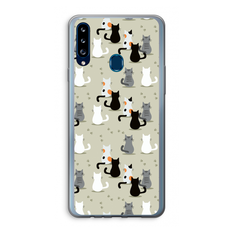 Katten: Samsung Galaxy A20s Transparant Hoesje