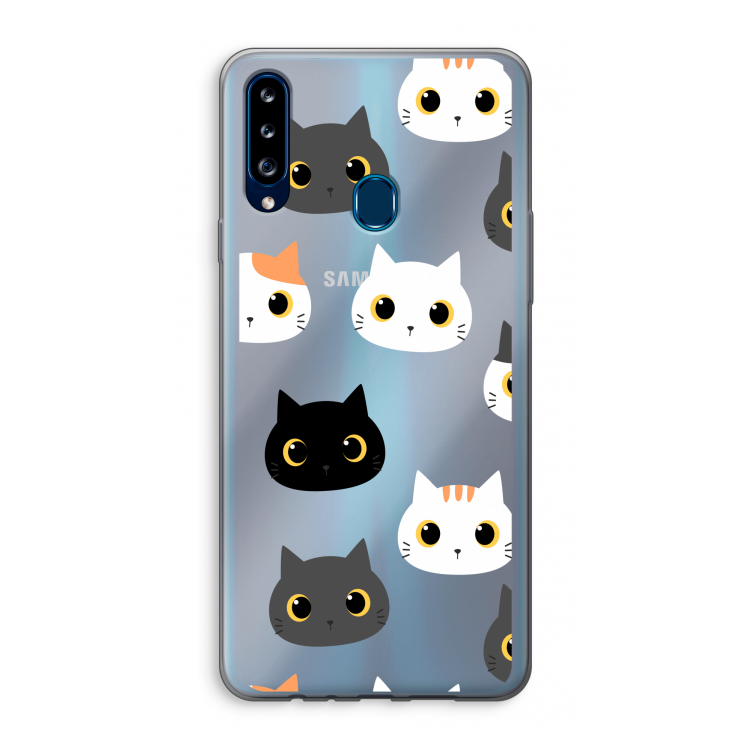 Katten: Samsung Galaxy A20s Transparant Hoesje