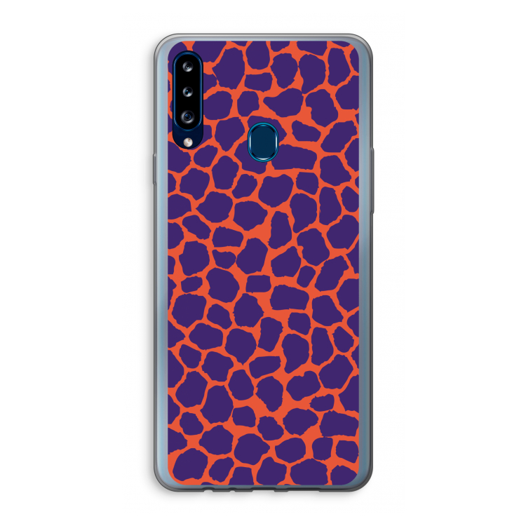 Purple Giraffe: Samsung Galaxy A20s Transparant Hoesje