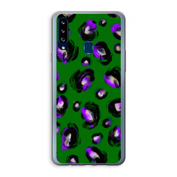 Green Cheetah: Samsung Galaxy A20s Transparant Hoesje