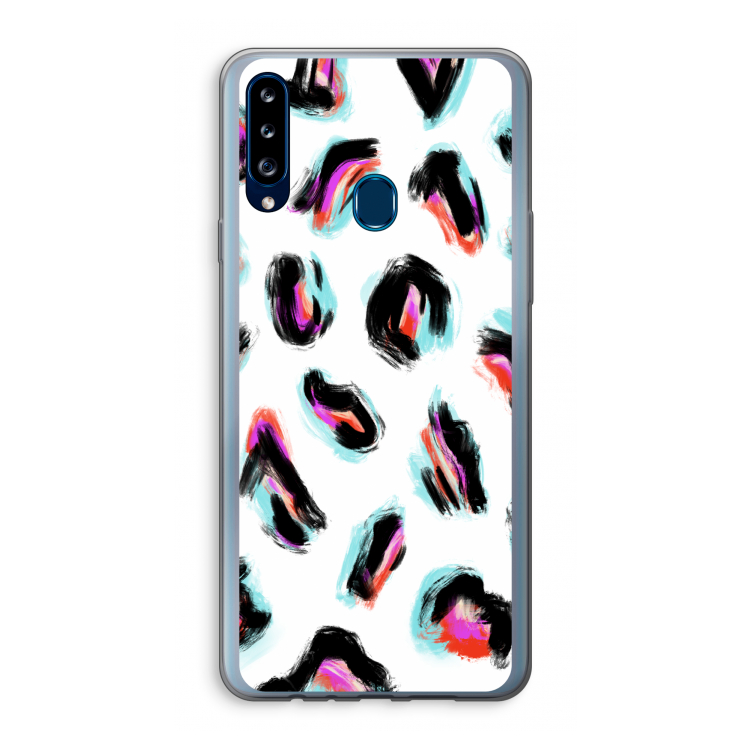 Cheetah color: Samsung Galaxy A20s Transparant Hoesje