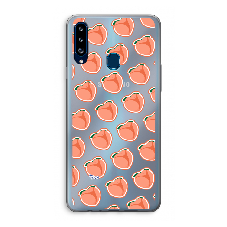 Just peachy: Samsung Galaxy A20s Transparant Hoesje