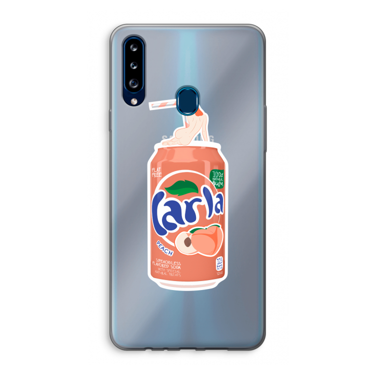 S(peach)less: Samsung Galaxy A20s Transparant Hoesje