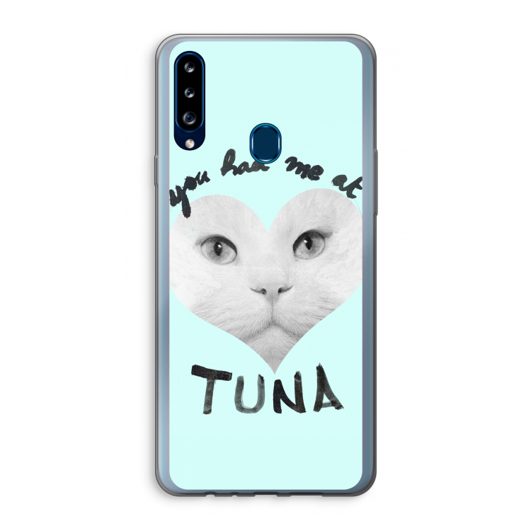 You had me at tuna: Samsung Galaxy A20s Transparant Hoesje
