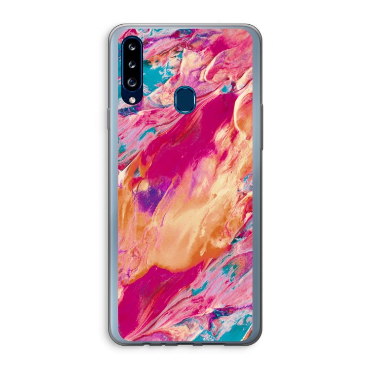 Pastel Echoes: Samsung Galaxy A20s Transparant Hoesje