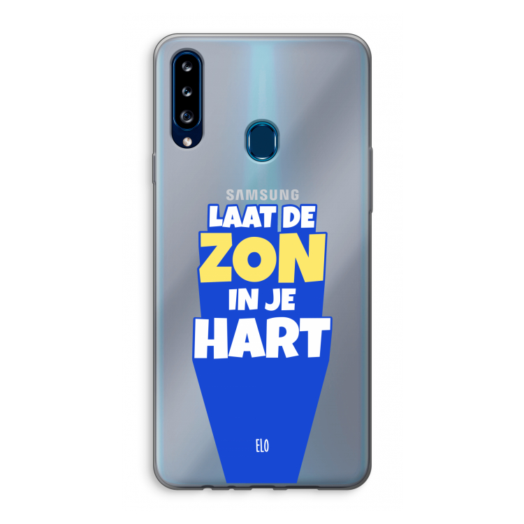 Laat de zon in je hart: Samsung Galaxy A20s Transparant Hoesje