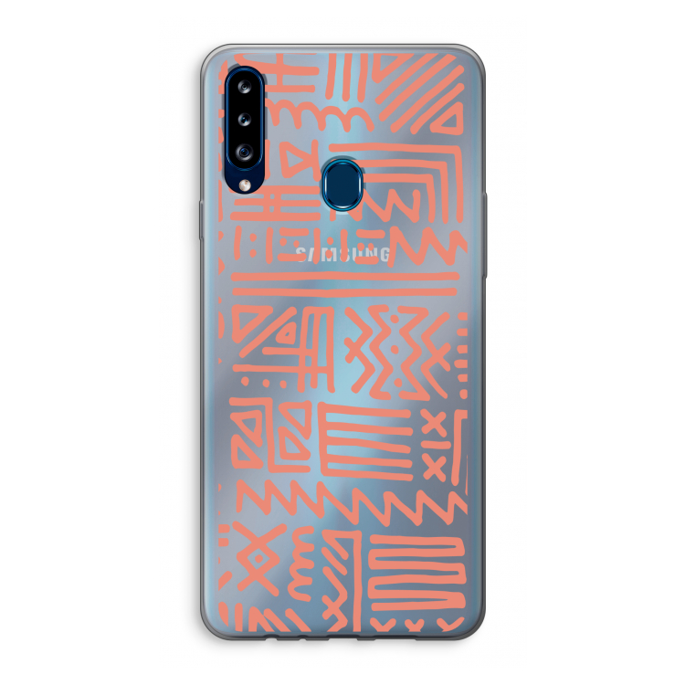 Marrakech Pink: Samsung Galaxy A20s Transparant Hoesje