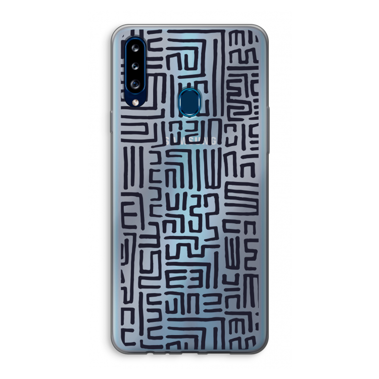 Moroccan Print: Samsung Galaxy A20s Transparant Hoesje