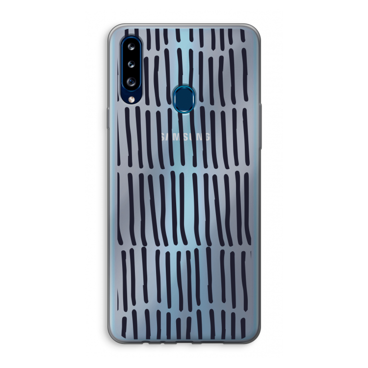 Moroccan stripes: Samsung Galaxy A20s Transparant Hoesje
