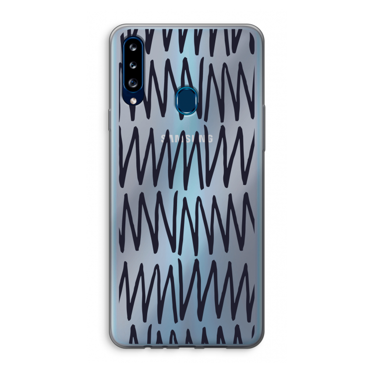 Marrakech Zigzag: Samsung Galaxy A20s Transparant Hoesje