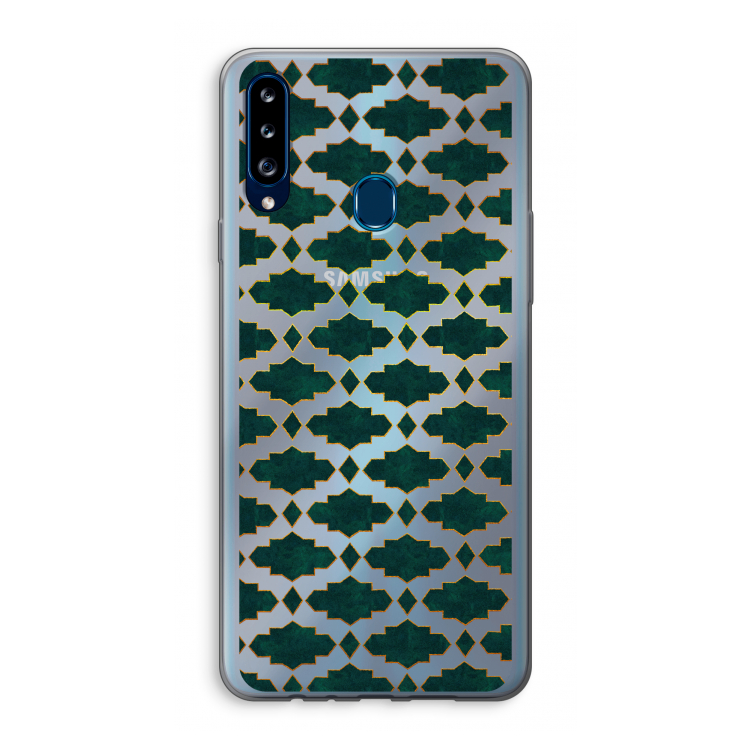 Moroccan tiles: Samsung Galaxy A20s Transparant Hoesje
