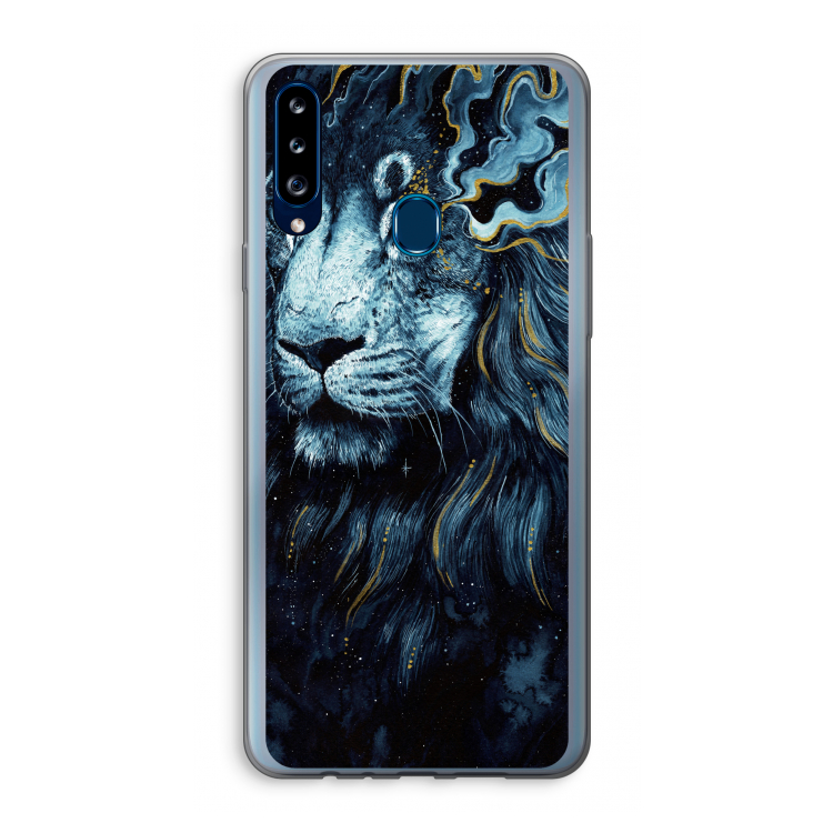 Darkness Lion: Samsung Galaxy A20s Transparant Hoesje