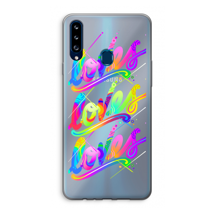 Loves: Samsung Galaxy A20s Transparant Hoesje